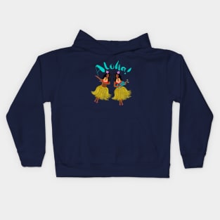 Aloha Hawaii Hula Girls Kids Hoodie